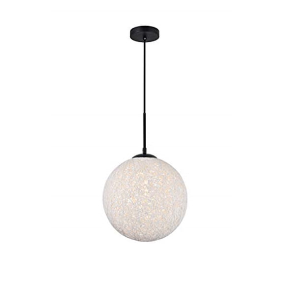 Elegant Lighting Ld2234 Malibu 1 Light 12" Wide Pendant - White