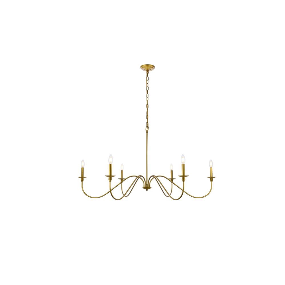 Living District Rohan 48 inch chandelier in brass