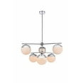 thumbnail image 1 of Eclipse 6 Lights Chrome Pendant With Frosted White Glass, 1 of 5