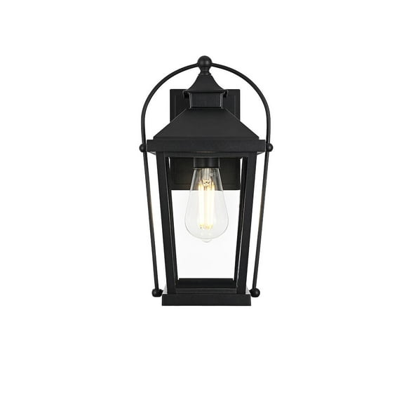 Elegant Lighting Luz 14 inch Outdoor Wall sconce in Black