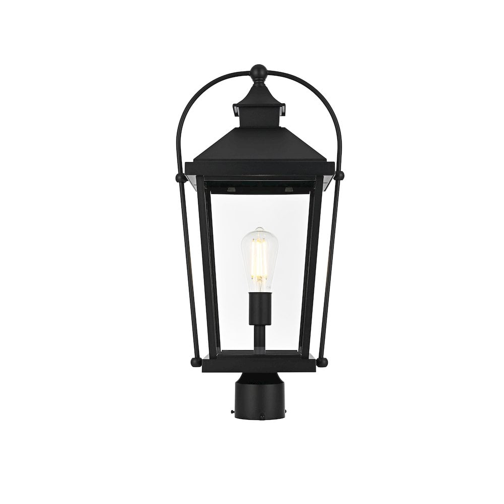 Elegant Lighting Luz 23 inch Outdoor Post light in Black