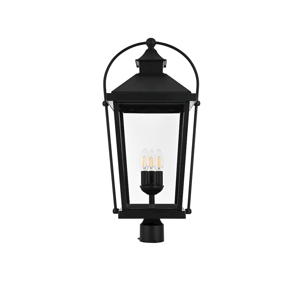 Elegant Lighting Luz 27 inch Outdoor Post light in Black