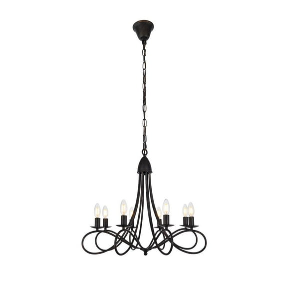 Indoor Home Decor 28"L X 28"W X 23"H Lyndon 8 Light Dark Bronze Pendant