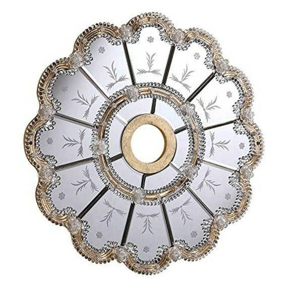 Elegant Lighting MD409D32 32" Wide Chandelier Medallion from the Mirrored Medall