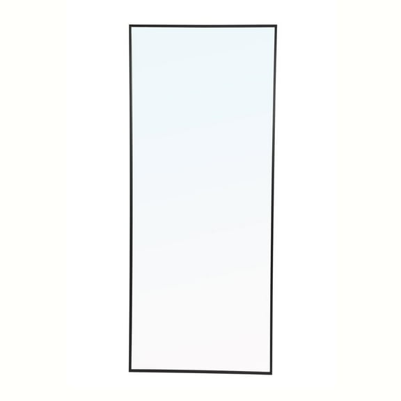 Elegant Decor Metal frame Rectangle Mirror 30 inch Black