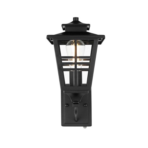 Elegant Lighting Macon 7" Outdoor Pendant In Black