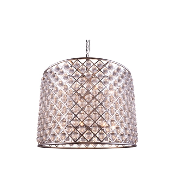 Elegant Lighting Madison 36" 12 Light Royal Crystal Pendant Lamp