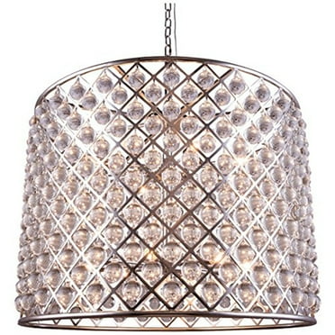 Elegant Lighting Madison 36" 12 Light Royal Crystal Pendant Lamp