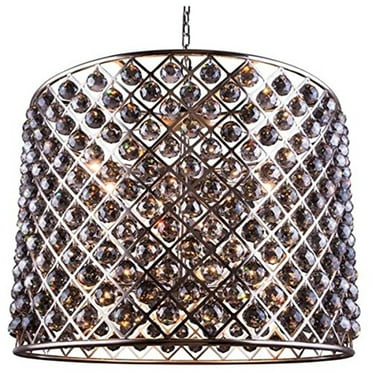 Elegant Lighting Madison 36" 12 Light Royal Crystal Pendant Lamp