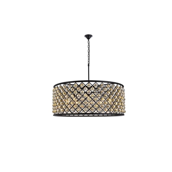 Elegant Lighting Madison 44" 10 Light Royal Crystal Pendant Lamp