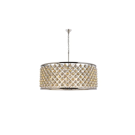 Elegant Lighting Madison 44" 10 Light Royal Crystal Pendant Lamp