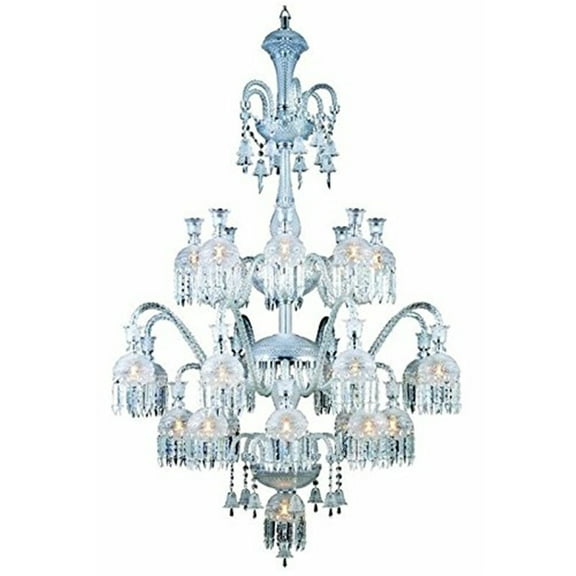 Elegant Lighting Majestic 39" 19 Light Crystal Chandelier in Chrome/Clear