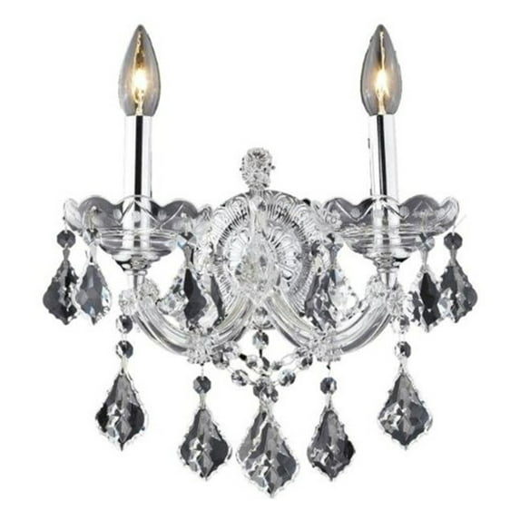 Elegant Lighting Maria Theresa 16" 2 Light Spectra Crystal Wall Sconce
