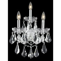 Maria Theresa 3 light Chrome Wall Sconce Clear Royal Cut Crystal
