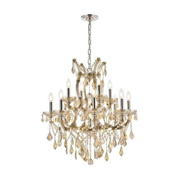Elegant Lighting Maria Theresa 27" 13 Light Royal Crystal Chandelier