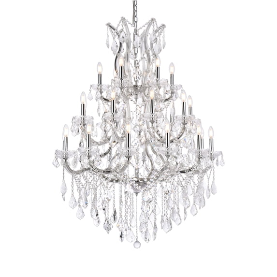 Elegant Lighting Maria Theresa 38" 28 Light Royal Crystal Chandelier