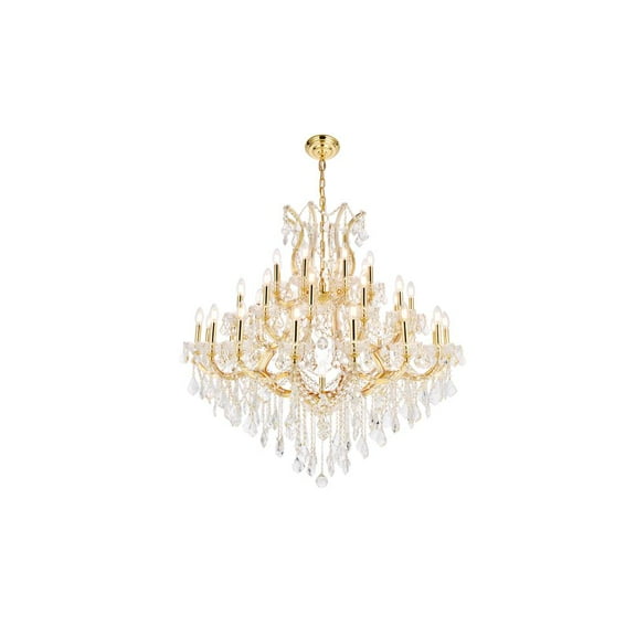 Elegant Lighting Maria Theresa 37 light Gold Chandelier Clear Royal Cut Crystal