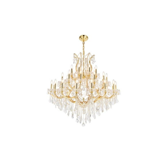 Elegant Lighting Maria Theresa 37 light Gold Chandelier Clear Royal Cut Crystal