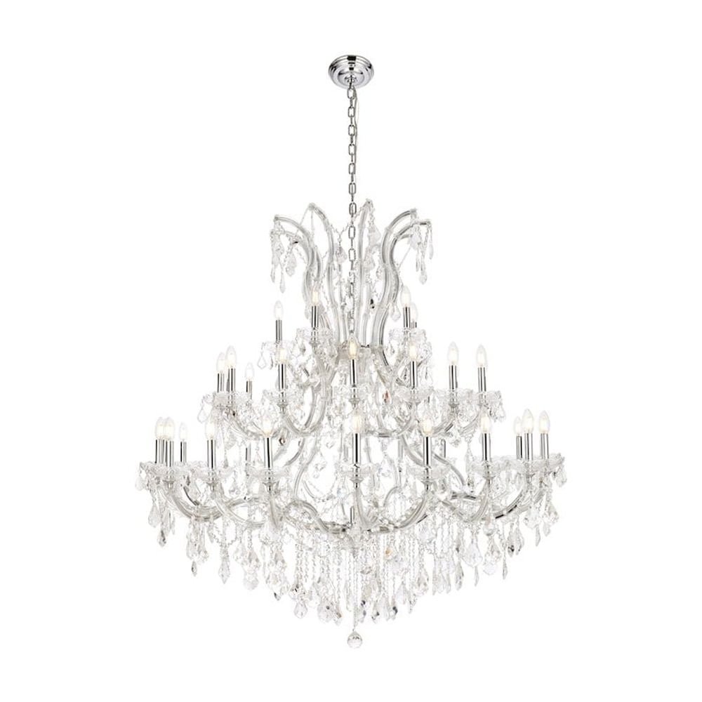 Maria Theresa 52" Chrome 41-Light Royal Cut Crystal Chandelier