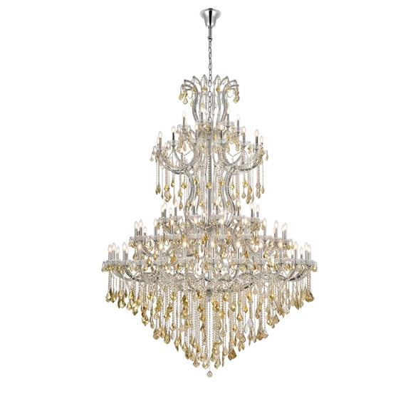 2800 Maria Theresa Collection Chandelier D:72in H:96in Lt:85 Chrome Finish (Royal Cut Crystals)