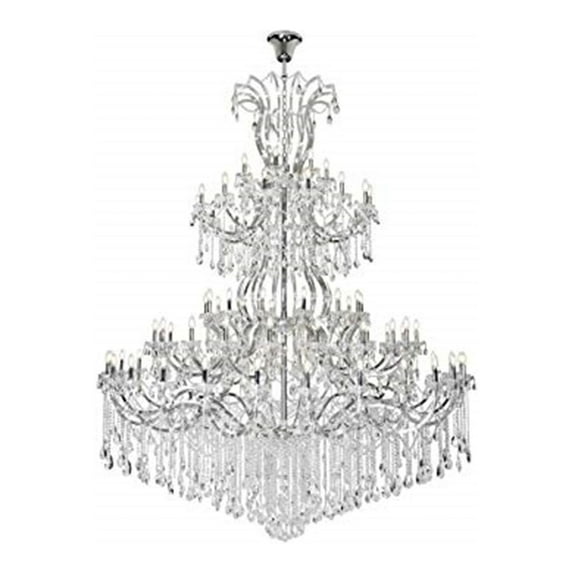 Elegant Lighting Maria Theresa 84 Light Royal Cut Crystal Chandelier in Chrome