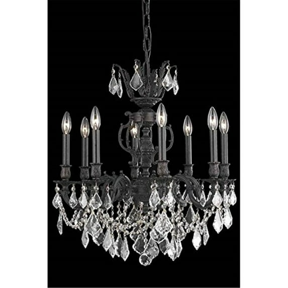 Elegant Lighting Marseille 24" 8 Light Elegant Crystal Chandelier