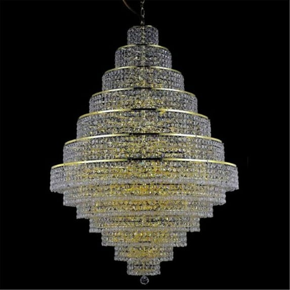 2039 Maxime Collection Chandelier D:42in H:60in Lt:38 Gold Finish (Royal Cut Crystals)