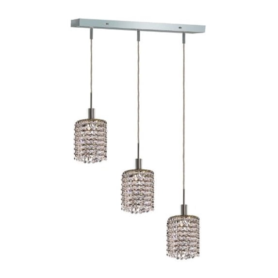 Elegant Lighting Mini 3 Light Elegant Crystal Round Pendant Lamp