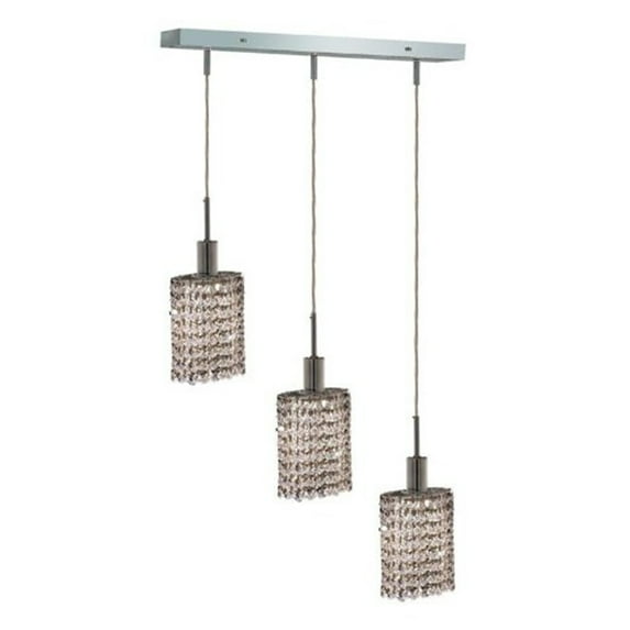 Elegant Lighting Mini 3 Light Spectra Crystal Ellipse Pendant Lamp