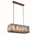 thumbnail image 1 of Elegant Lighting Monaco 13" 10 Light Crystal Pendant Lamp in Golden Iron/Clear, 1 of 5