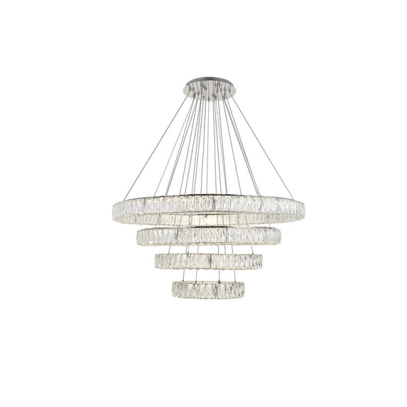 Monroe Integrated LED chip light Chrome Chandelier Clear Royal Cut Crystal