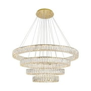 Monroe Integrated LED chip light Gold Chandelier Clear Royal Cut Crystal
