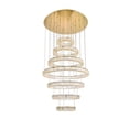 thumbnail image 1 of Elegant Lighting Monroe 40 inch LED seven ring chandelier in gold, 1 of 9