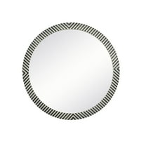 Elegant Decor Round Mirror 48 Inch In Chevron