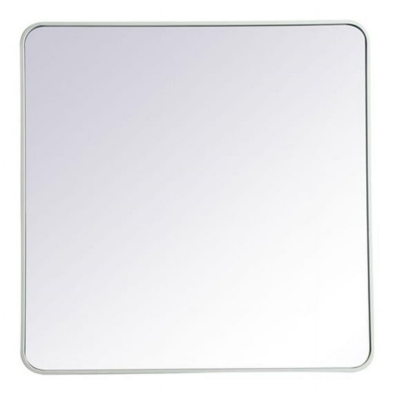 Elegant Lighting Mr803636 Evermore 36" Contemporary Square Framed Bathroom Wall Mirror -