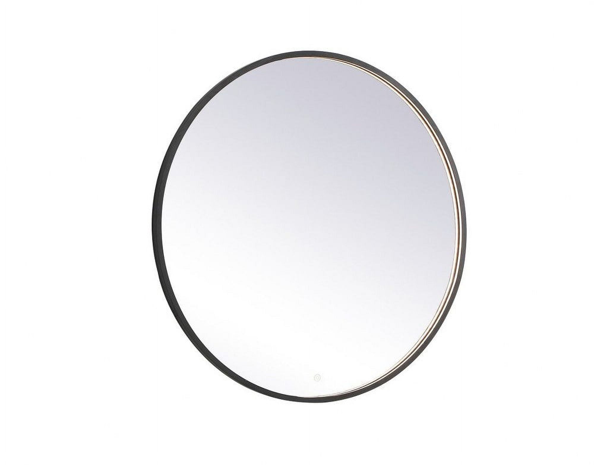 Elegant Black Aluminum LED Bathroom Vanity Mirror