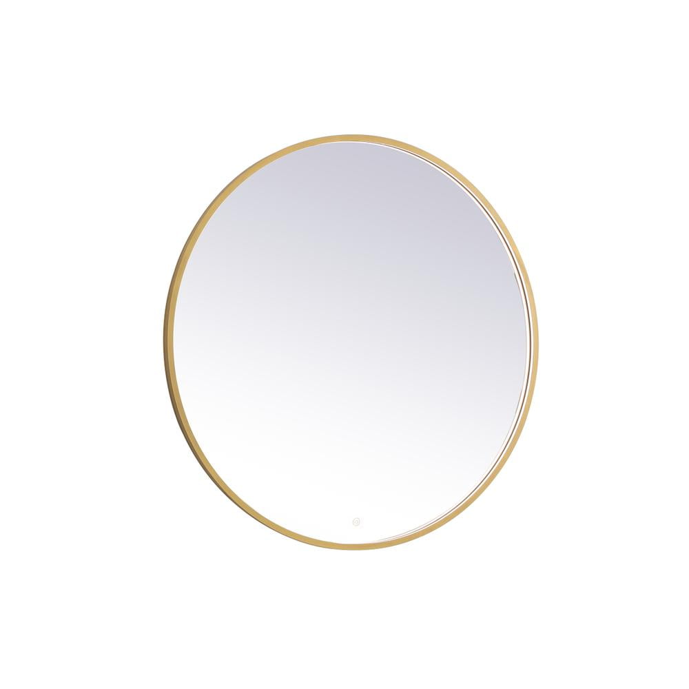 Elegant Brass 41'' LED Bathroom Vanity Mirror with Adjustable Light