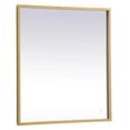 thumbnail image 1 of Elegant Decor Pier 27x30 inch LED mirror with adjustable color temperature 3000K/4200K/6400K in brass, 1 of 13