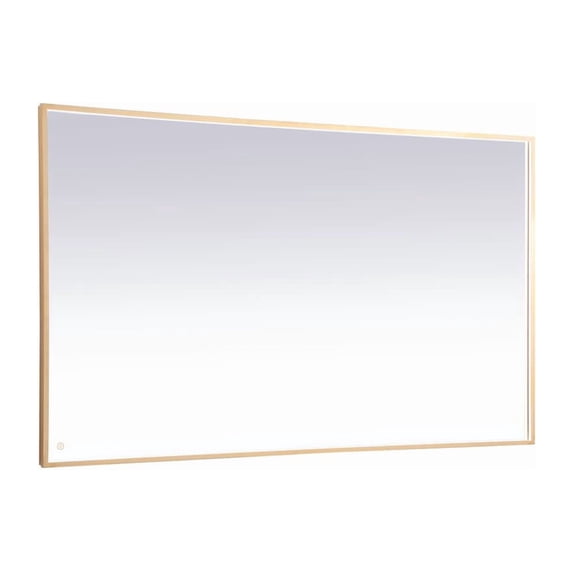 Elegant Decor Pier 42x72 inch LED mirror with adjustable color temperature 3000K/4200K/6400K in brass