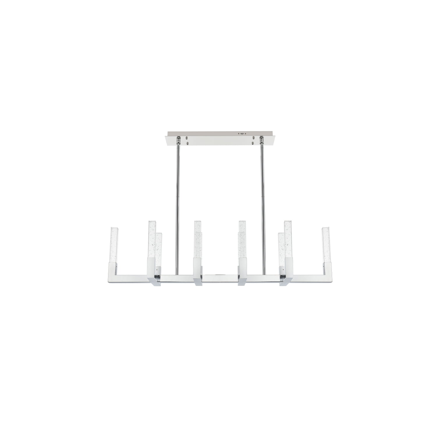 Noemi 48-Inch Chrome LED Crystal Island Pendant Light