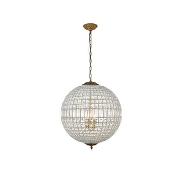 Elegant Lighting Olivia 25" 5 Light Royal Crystal Pendant Lamp