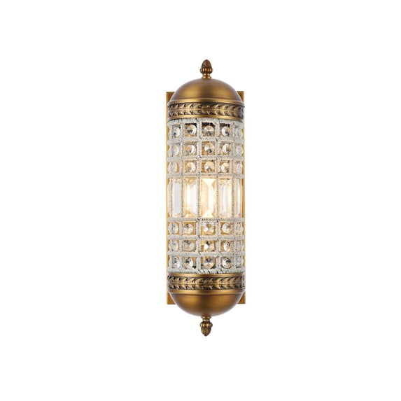 1205 Olivia Collection Wall Sconce W:5in H:15in Ext: 7in Lt:1 French Gold Finish Royal Cut Crystal (Clear)