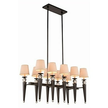 Elegant Lighting Olympia 20" 10 Light Royal Crystal Chandelier in Bronze/Clear