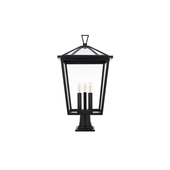 Elegant Lighting Oxford 7 inch Outdoor Pendant in Black