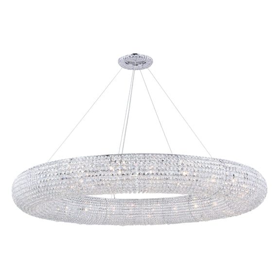 Elegant Lighting Paris 30-Light Royal Cut Crystal & Steel Chandelier in Chrome
