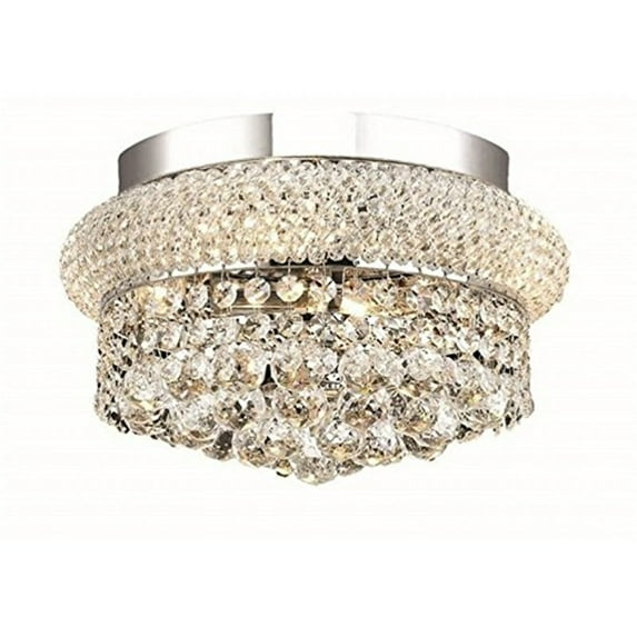 Elegant Lighting Primo 12" 4 Light Spectra Crystal Flush Mount