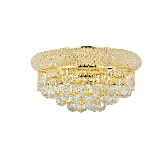 Elegant Lighting Primo 14" 6 Light Elements Crystal Flush Mount
