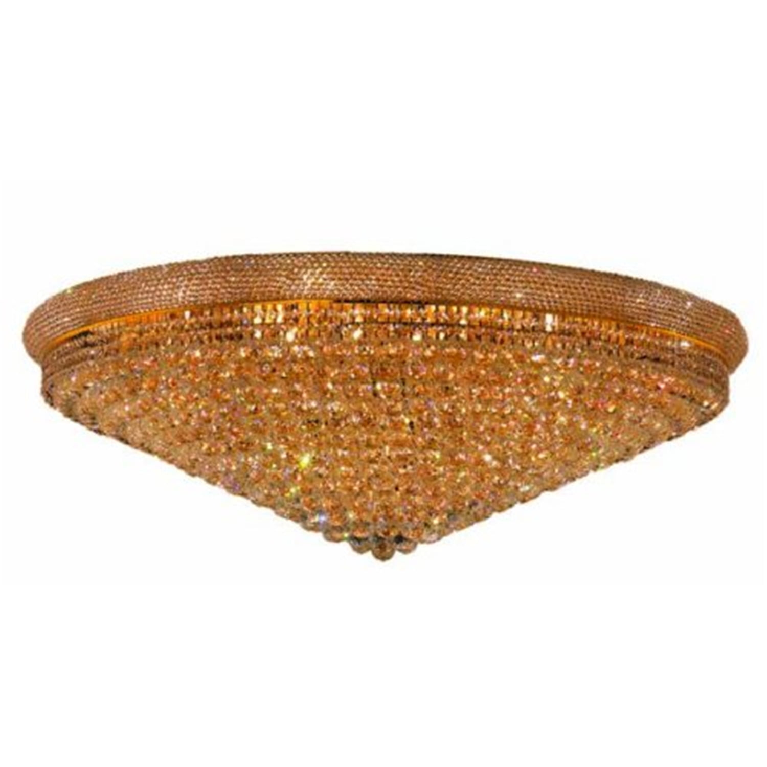Primo 33-Light Gold Flush Mount with Clear Royal Cut Crystal