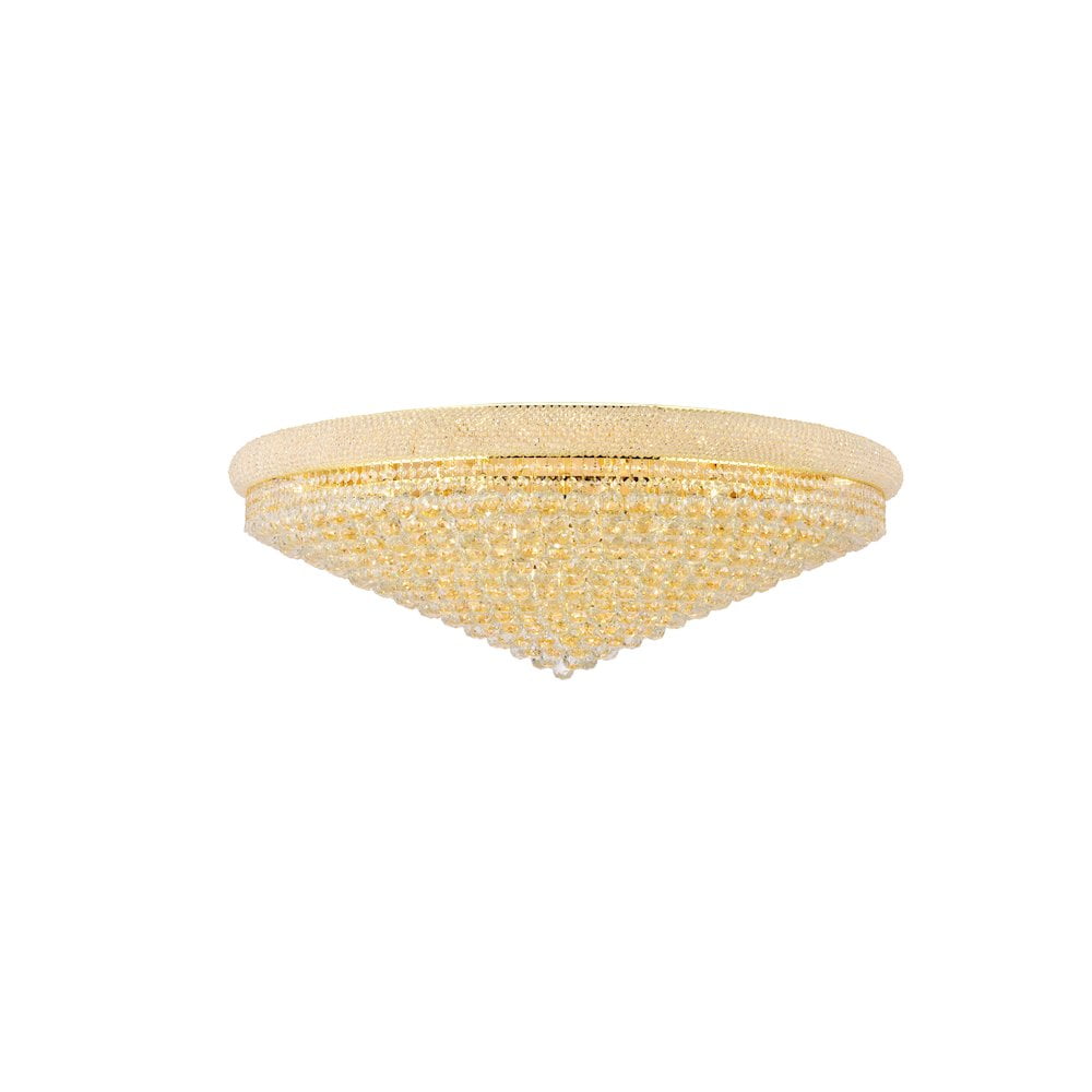 Primo 33-Light Gold Flush Mount with Clear Royal Cut Crystal