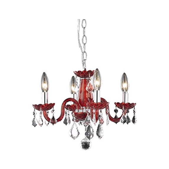 Rococo 4 light Red Pendant - V7804D15RD/RC